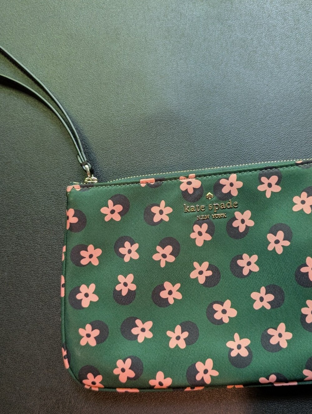 Kate Spade Green Floral Wristlet Pouch - Picture 7 of 7